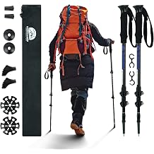 Nordic Walking Stick for Men and Women Telescopic 2 Pieces Hiking Poles for Trekking Aluminum Hiking Pole 60-135 cm Trekking Poles for Children Adults Adjustable Hiking Poles