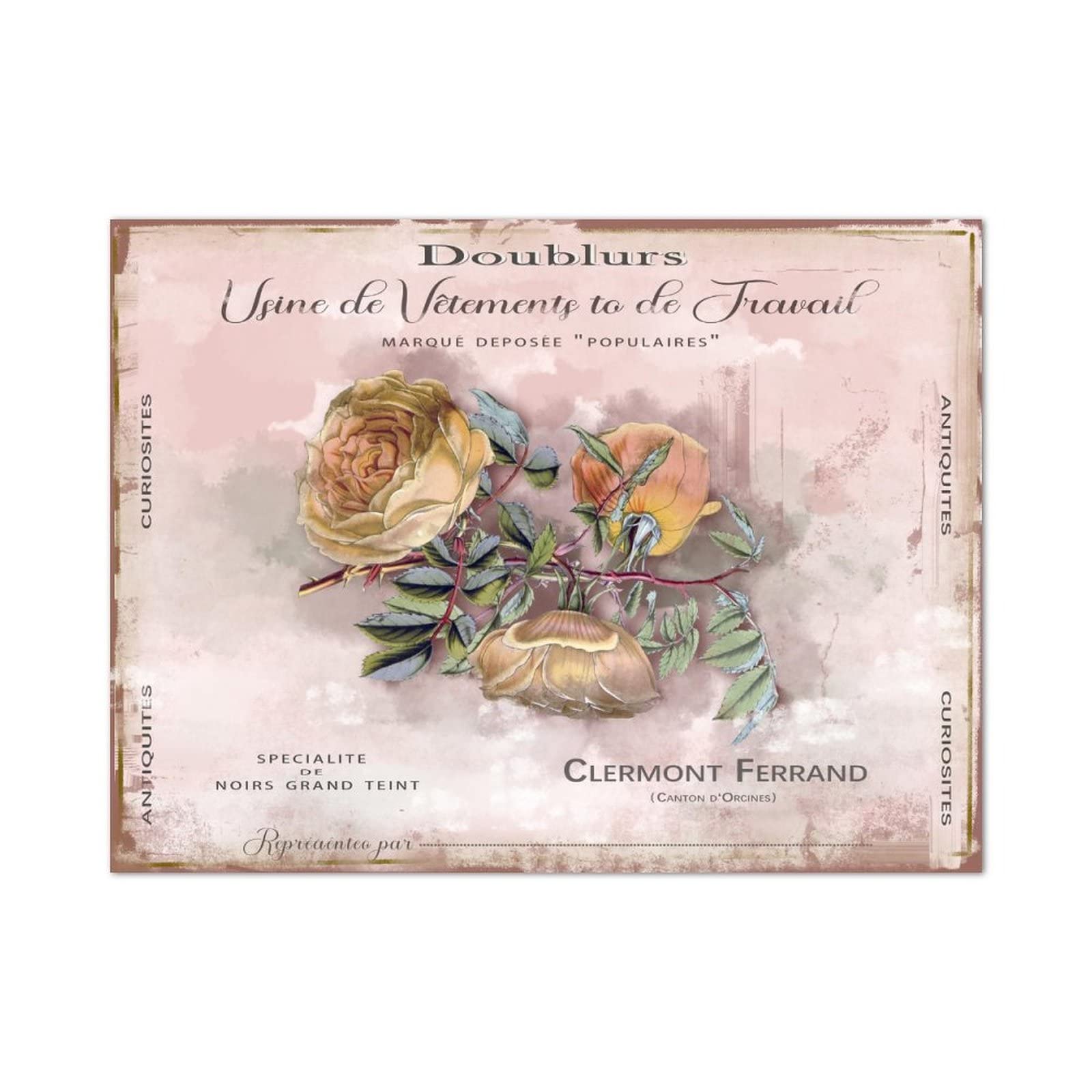 Plaque vintage bois de rose pour habiller un mur vide avec élégance