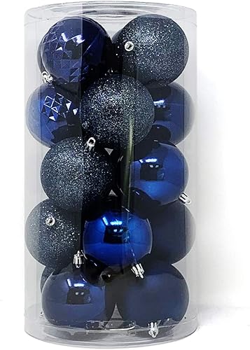 Miniatura 9 de allgala Bolas de adorno de Navidad grandes de 3 pulgadas (3.1 in) para árbol de Navidad, estilo 4 (paquete de 20, negro)