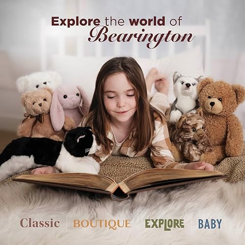 Vista 6 de Bearington Baby Gus Oso de peluche afelpado, de 13 pulgadas, animal de peluche, marrón Lil' Gus 13