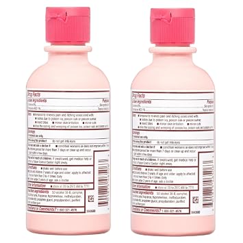 Calamine Lotion by Caladryl, Skin Protectant Plus Itch Relief, 6 Fl Oz, 2-Pack