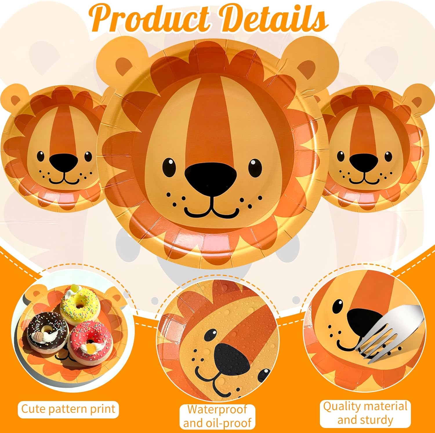 90 Count Animal Shaped Paper Plates Jungle Safari Disposable Plates Cute Zoo Party Table Decoration Baby Shower Party Favor Supplies for Birthday Baby Shower Animal Jungle Safari