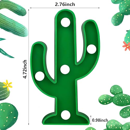 Miniatura 2 de 8 piezas de luz nocturna LED de cactus lámpara de mesa de noche decoración de fiesta de cactus bonita lámpara de cactus LED para habitación de niños