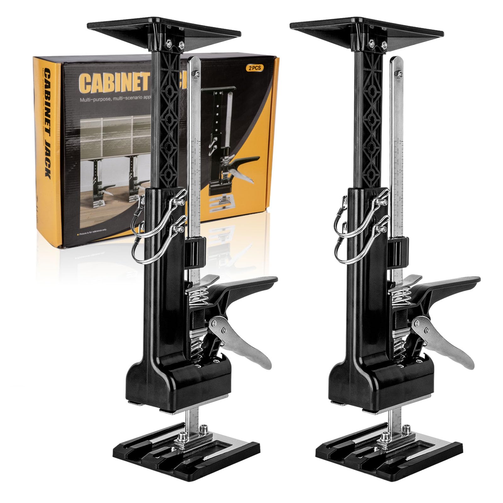 Guolich 2 Pieces Labor-Saving Arm Door Use Board Lifter Cabinet Jack Clamp Tile Leveling System,Multi-Function Height Adjustment Lifting Device for Door Furniture Panel Cabinet,Set Up to 880 lb/400 kg