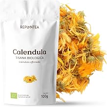 CALENDULA FLOWERS INFUSED 100% ORGANIC 100 g | Calendula Herbal Tea, Natural Loose Teas Without Sugar Calendula Officinalis Replanta