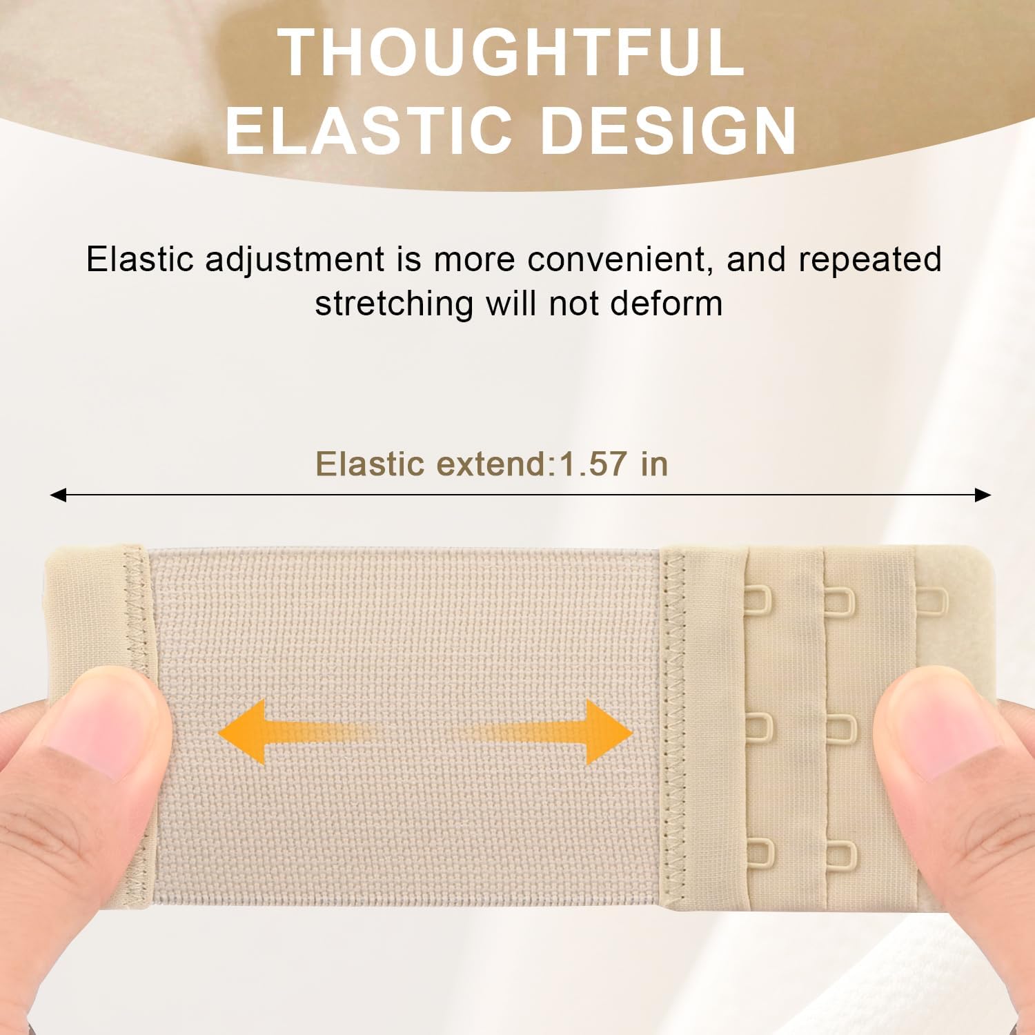 Meliya Women's Bra Extenders 3 Hook, Comfortable Soft Stretchy Back Bra Extension Strap