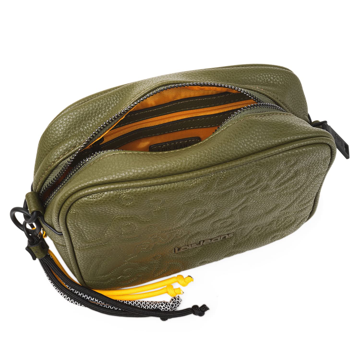 Lois - bolso bandolera de mujer pequeño. base reforzada. cuero pu. bordado.