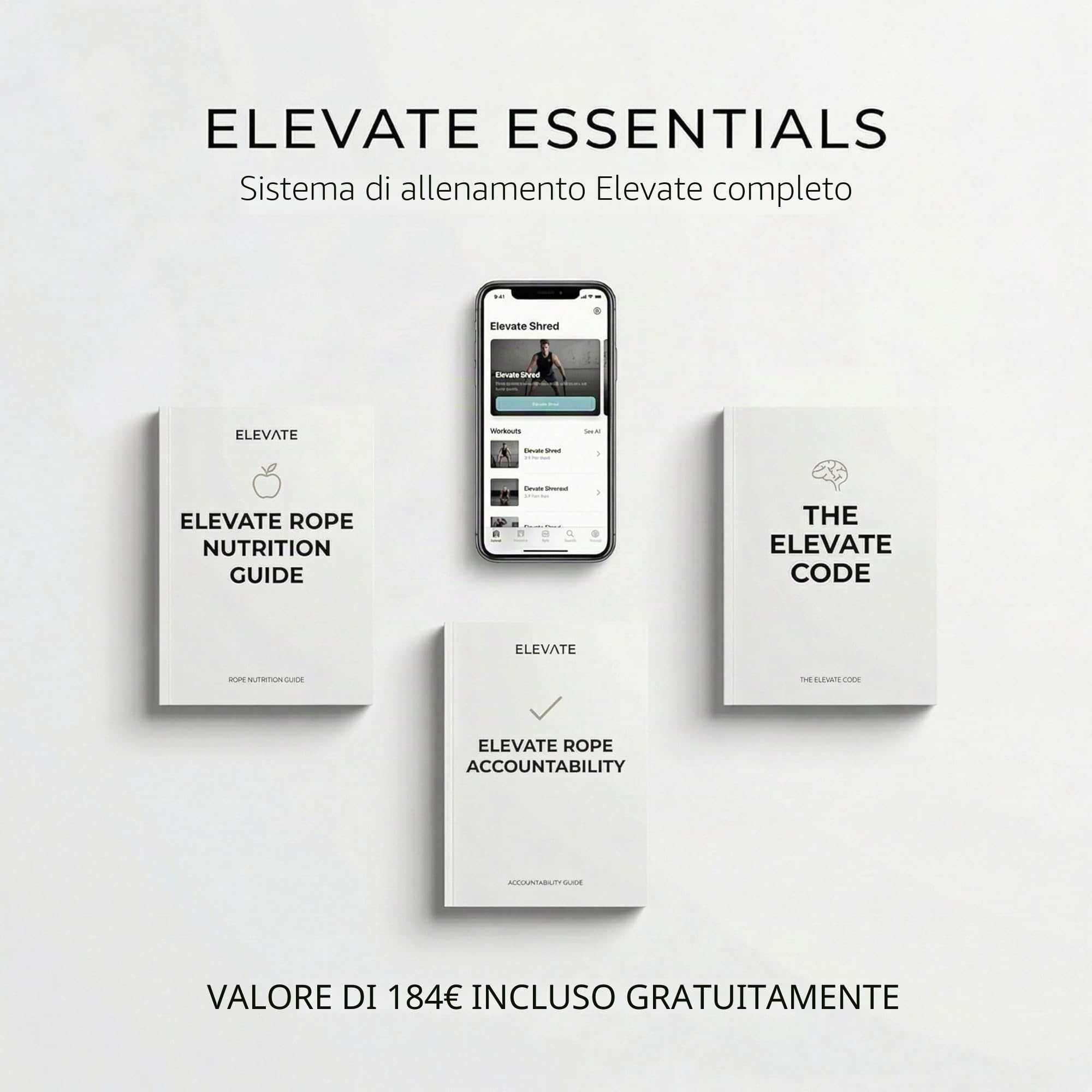 Elevate Rope Corda Pesata per Saltare Regolabile 3 m con App Gratis Inclusa – Cavo PVC 10 mm per Forza e Cardio
