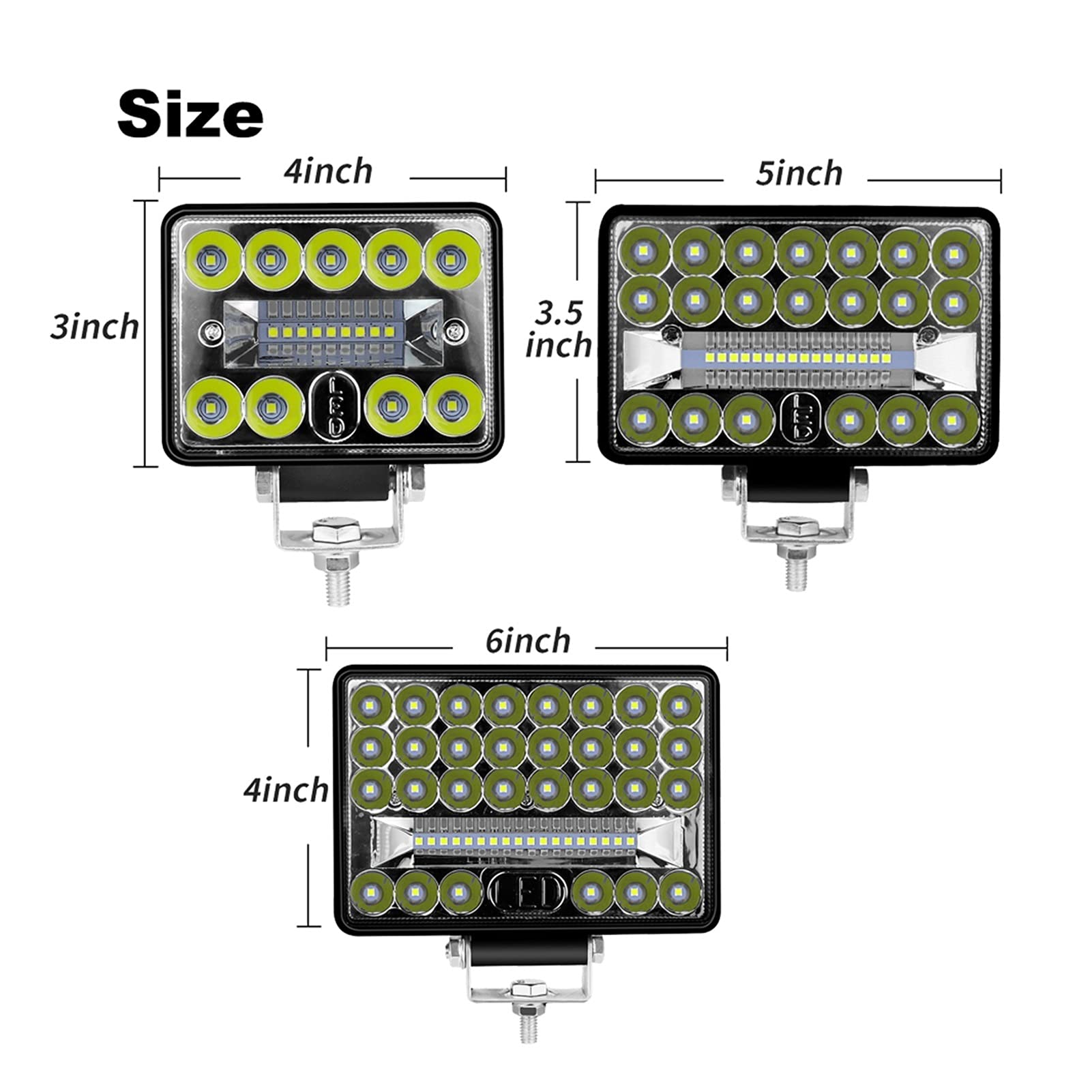 Spot alluvione GUIDATO Barra luminosa for trattore barca for camion offroad 4x4 ATV 5 4W 108W 144W LED Lavoro leggero da lavoro GUIDATO Faro - Lampada faro(2pcs 5inch 108W)