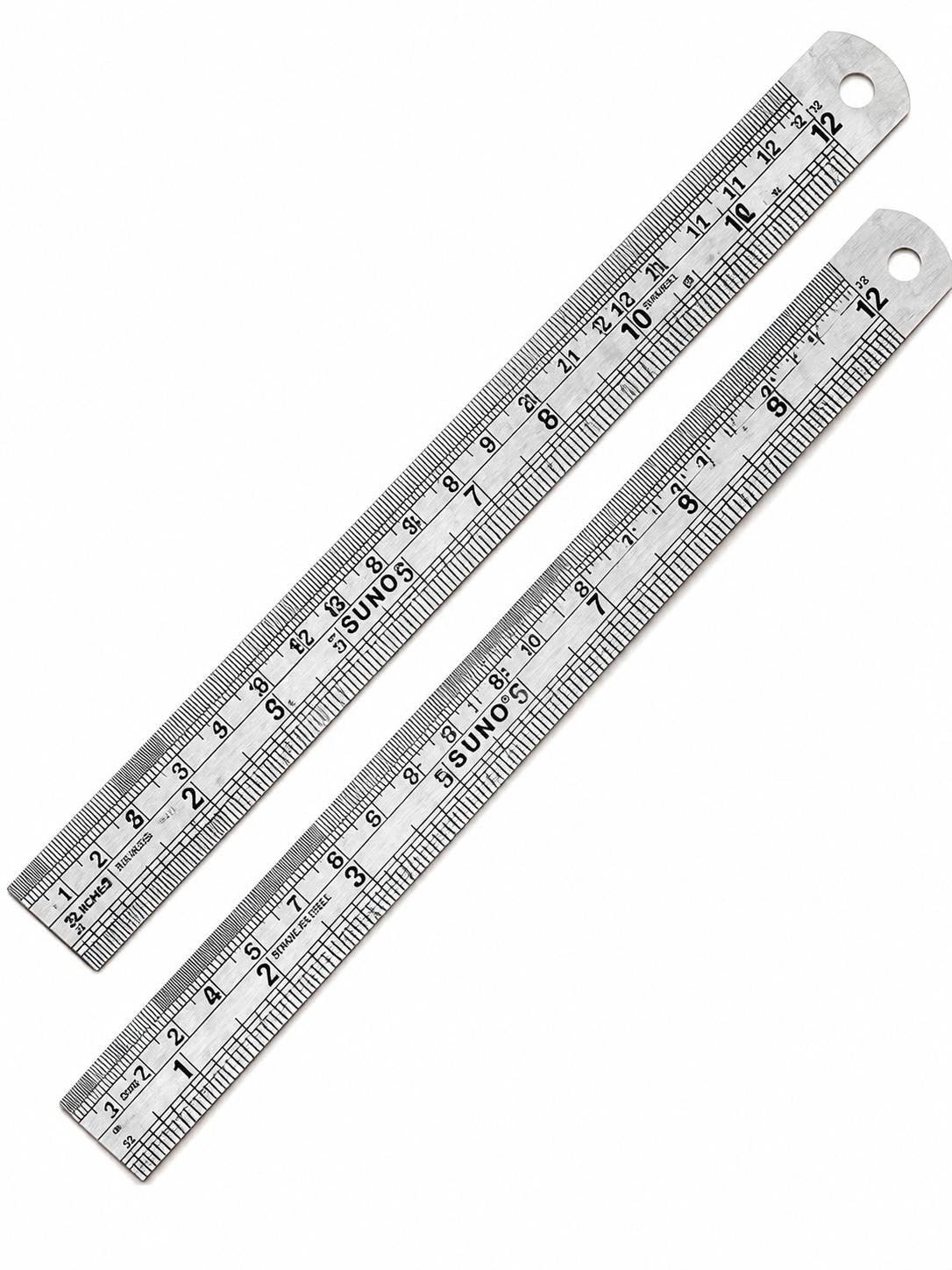 (Pack of 4 Pcs) Stainless Steel Scale (Futta) for School kids/Steel Scale Ruler 12 Cm Long/Straight Ruler Measure Engineering collage, School, Office and Architect and Drawing Architect-image-18