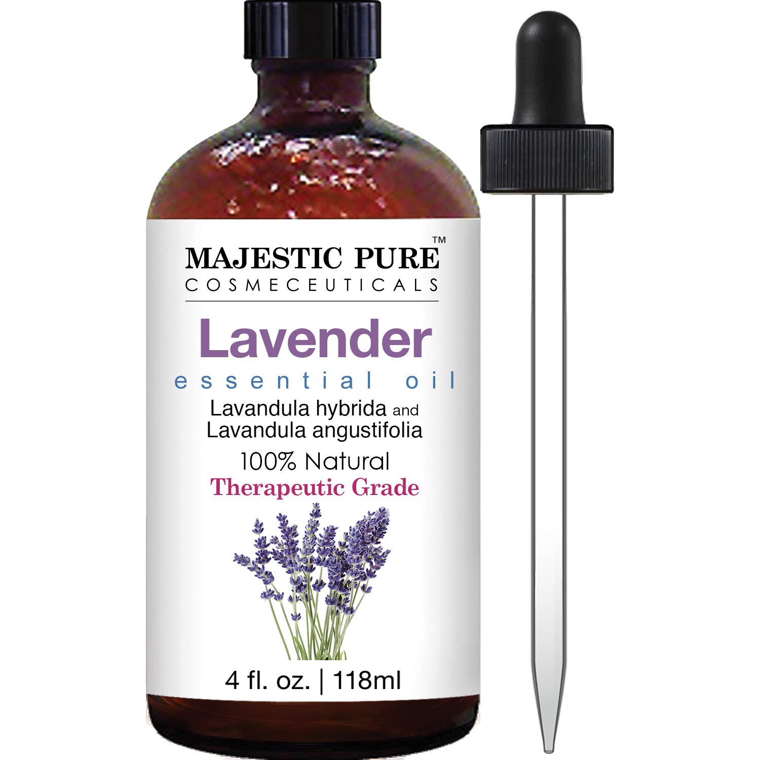 MAJESTIC PURE Lavender Essential Oil - Therapeutic Grade, 100% Natural Essential Oil for Aromatherapy, Massage and Use in Skin & Hair Care Products, 4 fl oz : Health & Household