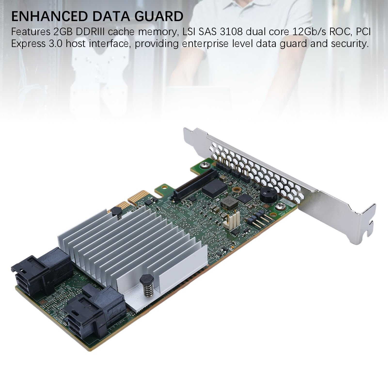 Cryfokt Contrôleur, 128 Ports ATA Correction d'erreur Série Correction SAS PCI E 3.0 SAS pour Carte de Bureau