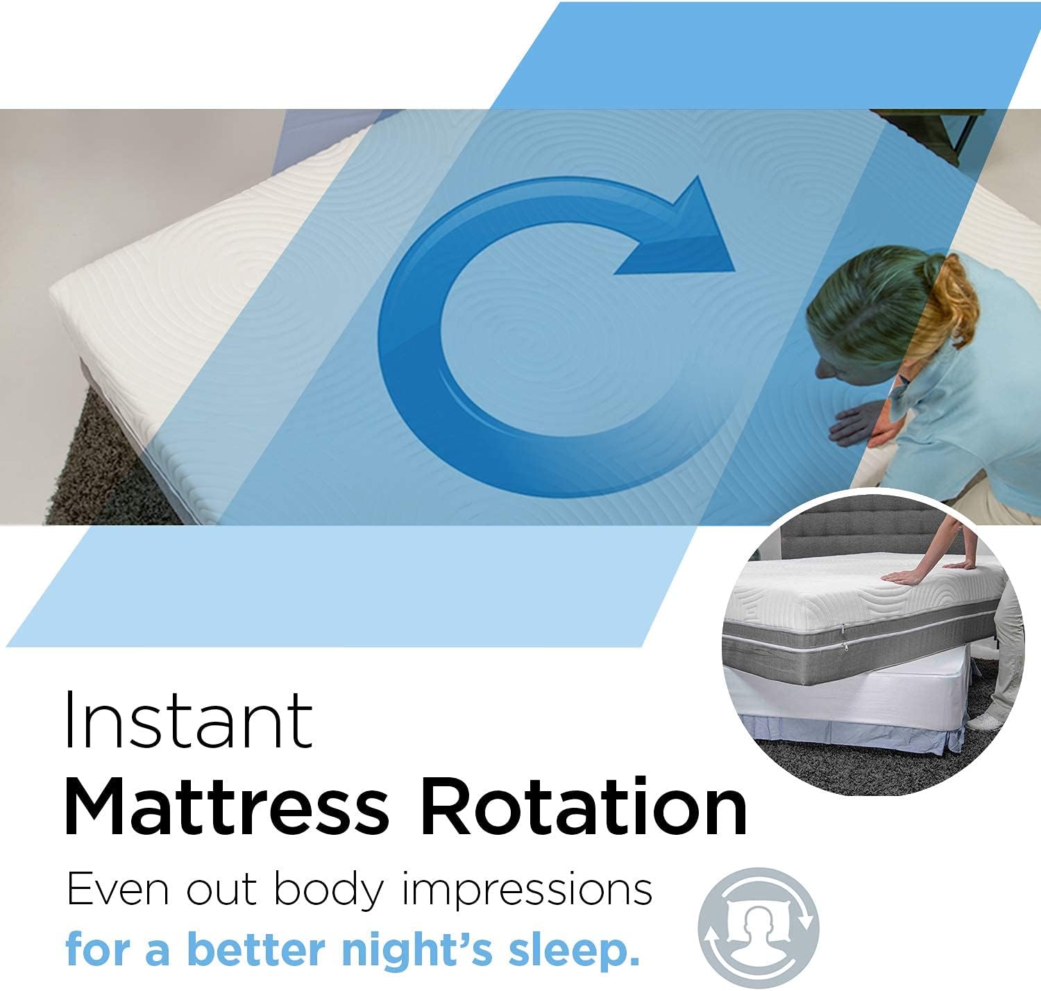Greatest Product UPLIFT 360 Weightless Bedmaking and Mattress Rotation System for Mattresses, Instant Air Levitation Technology for Weightless Bed Making & Rotating, California King Size (Box Spring Support Required)
