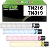 ToBeter Remanufactured TN216 TN319 TN-216 TN-319 Toner 29,000 Pages Use with Konica Minolta Bizhub C220 C280 C360 Printer for A11G131 A11G431 A11G331 A11G231, 4 Pack