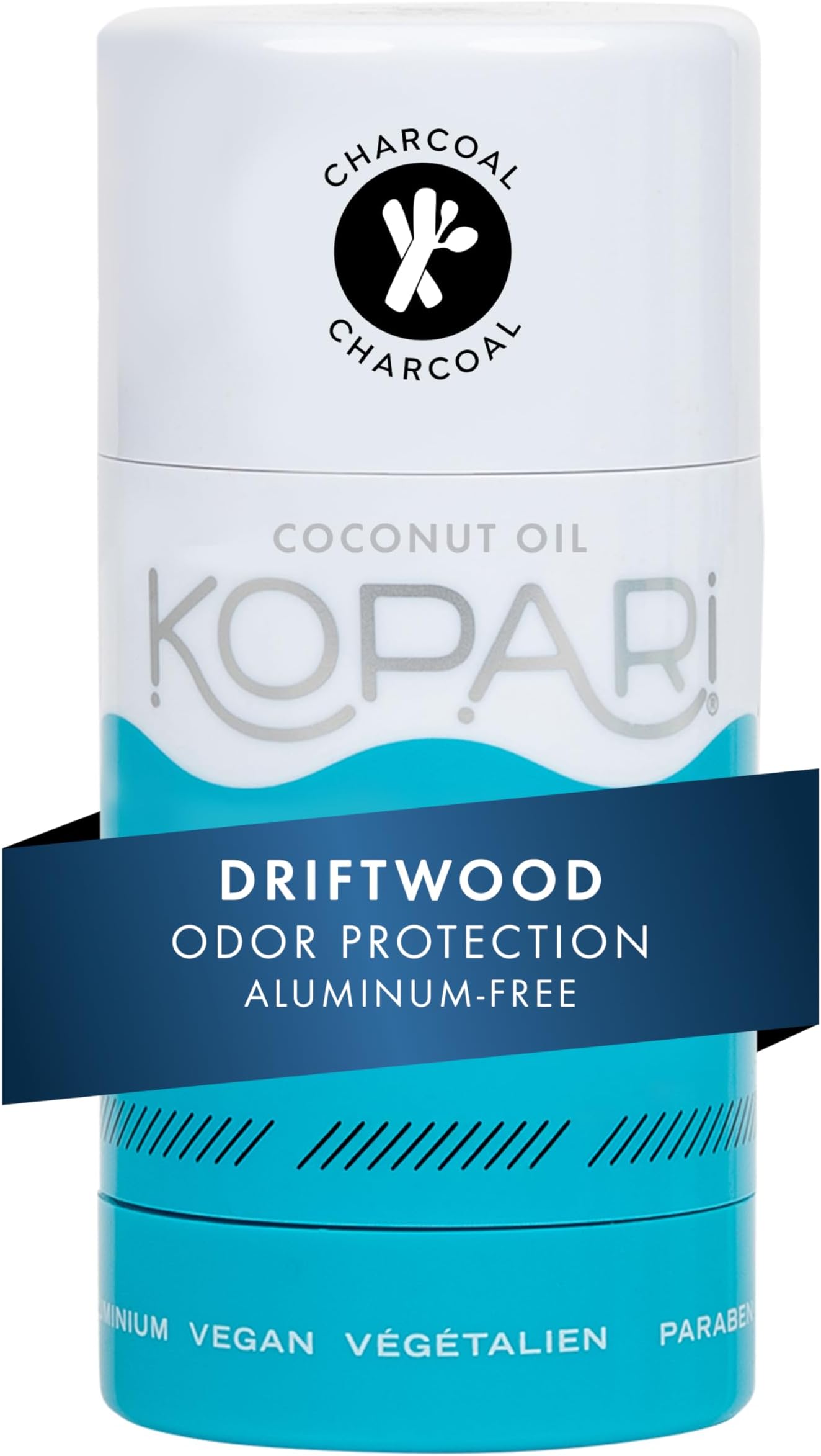 Aluminum Free Coconut Deodorant, Non Toxic & Clean Plant-Based, No Aluminum, Parabens or Baking Soda, Long Lasting Protection, Charcoal 2 oz