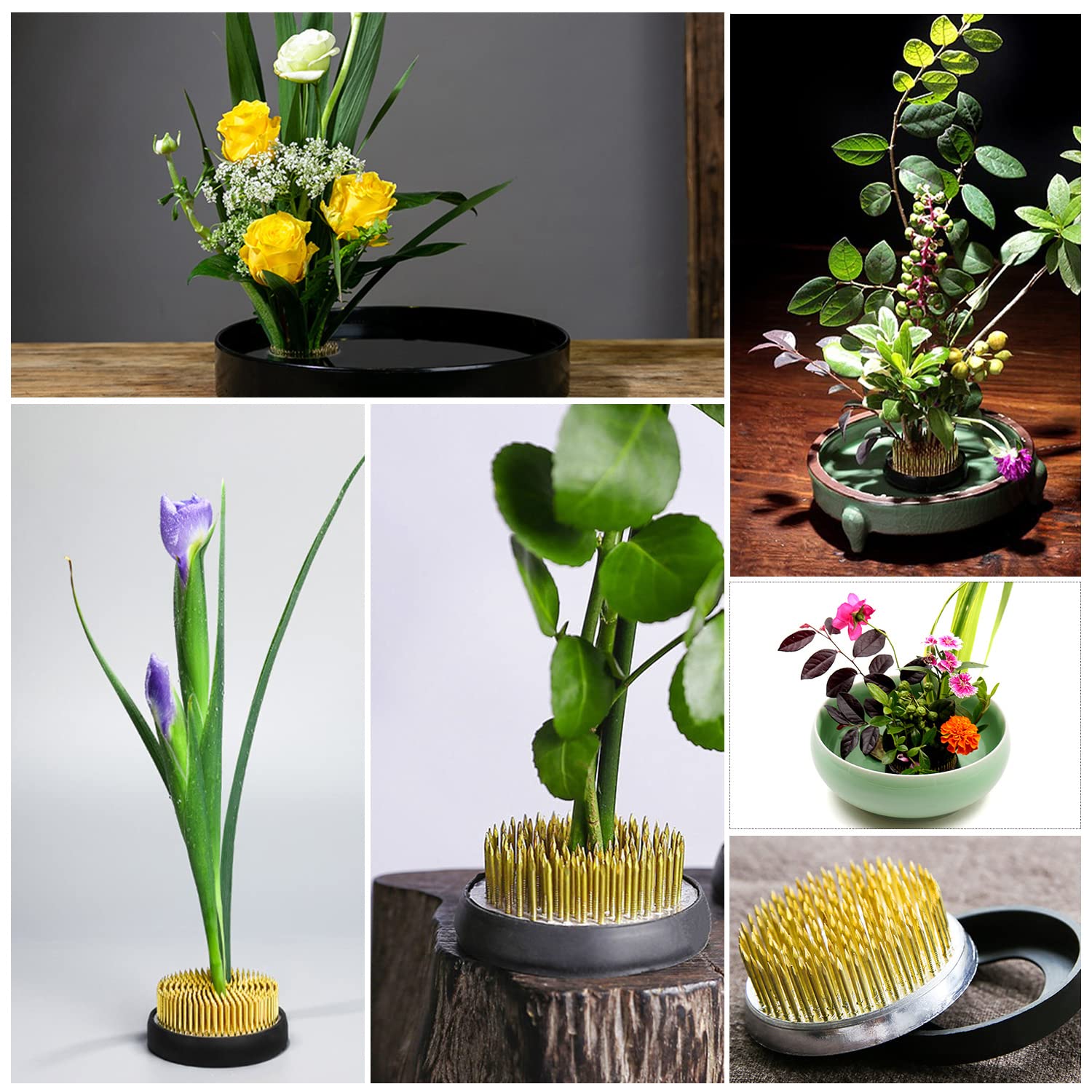 4 Kenzan Per Ikebana In Acciaio Inox - Rane Per Fiori 23/34/40/50 Mm, Per Composizioni Floreali - Foto 12