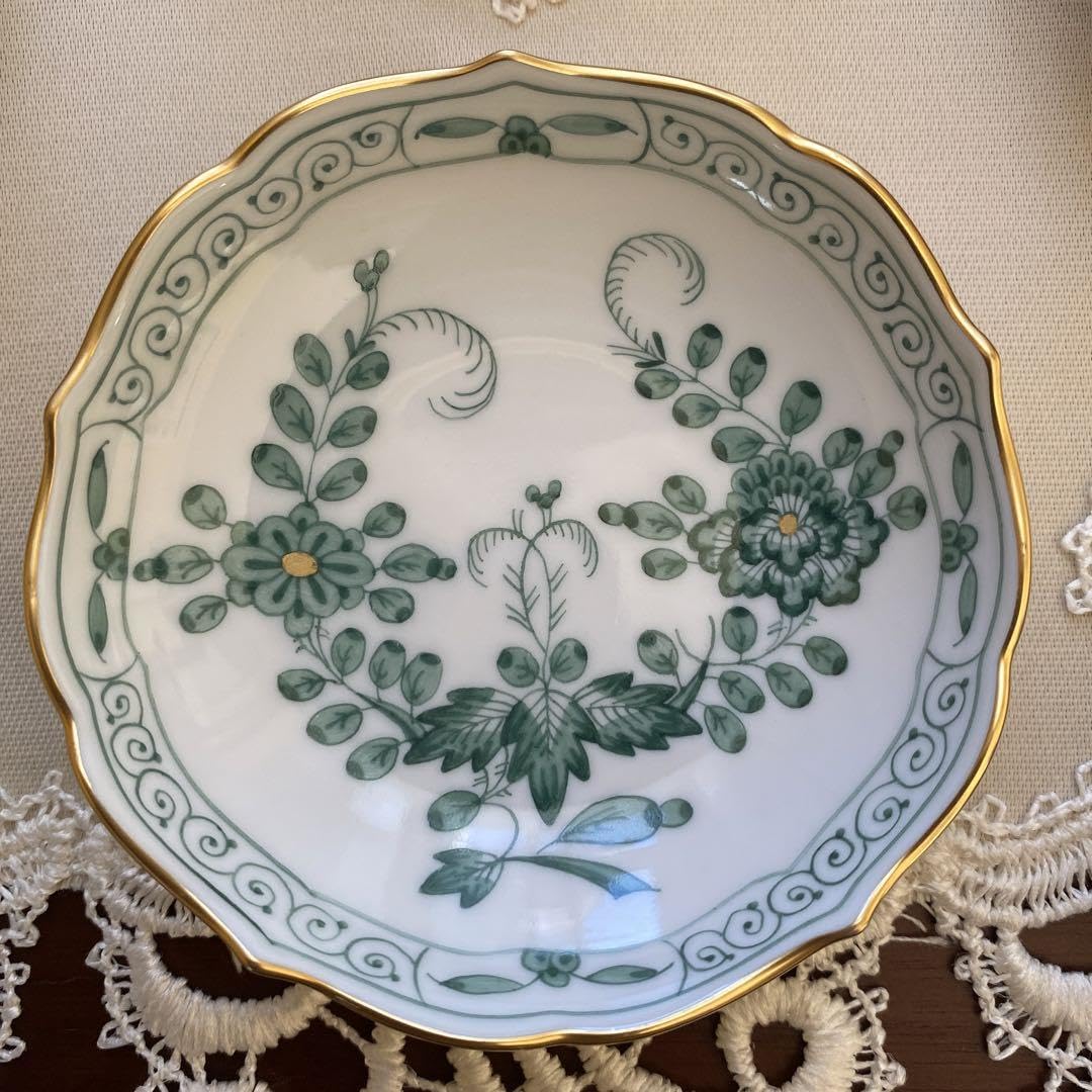 Amazon.co.jp: Meissen マイセン インドの華 グリーン 豆皿 : ホーム 