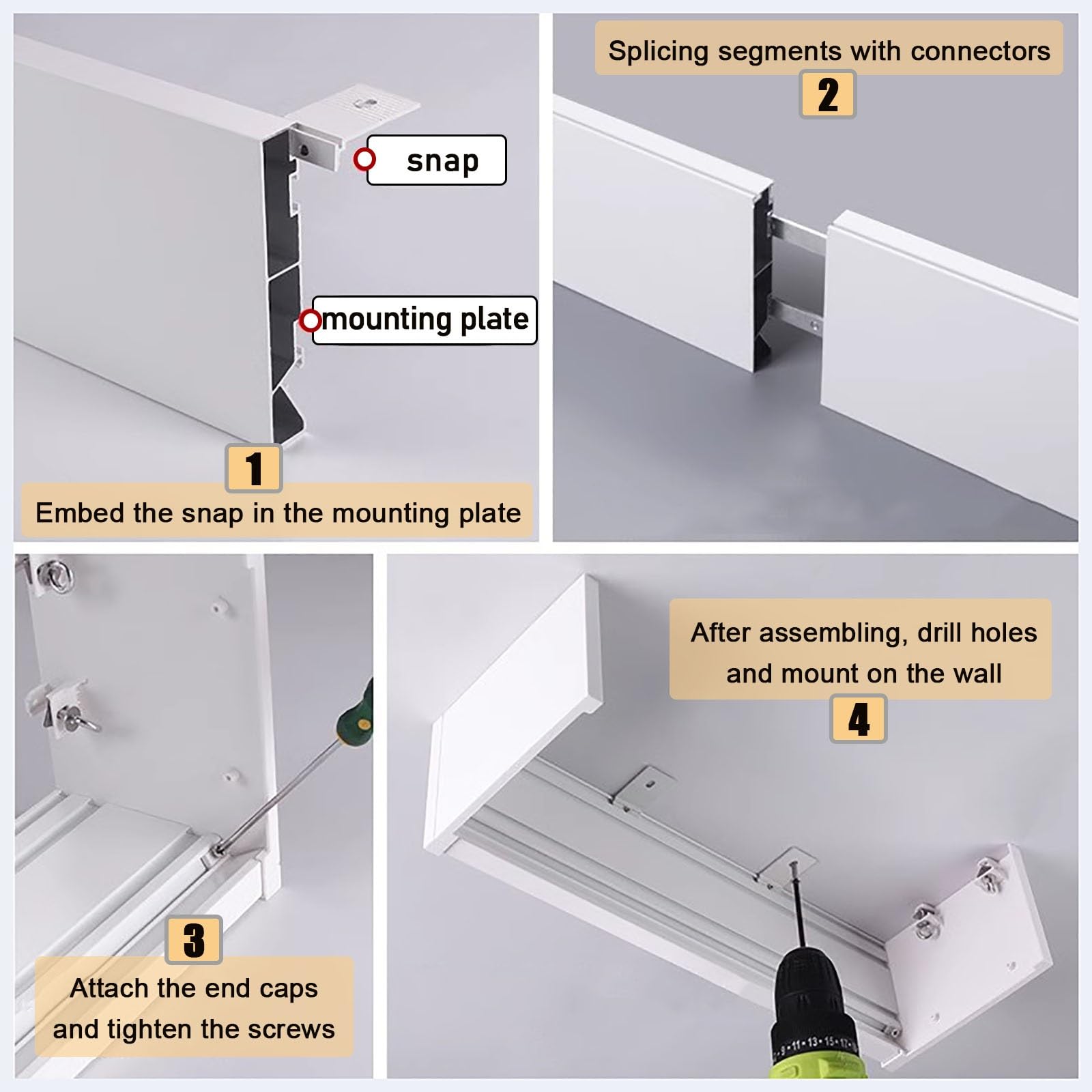 Mantovana oscurante per finestra montata a soffitto, 11,4 cm di altezza e copertura per asta quadrata, per camera da letto e bagno, 10 cm di altezza x 10 m, elegante decorazione per la casa