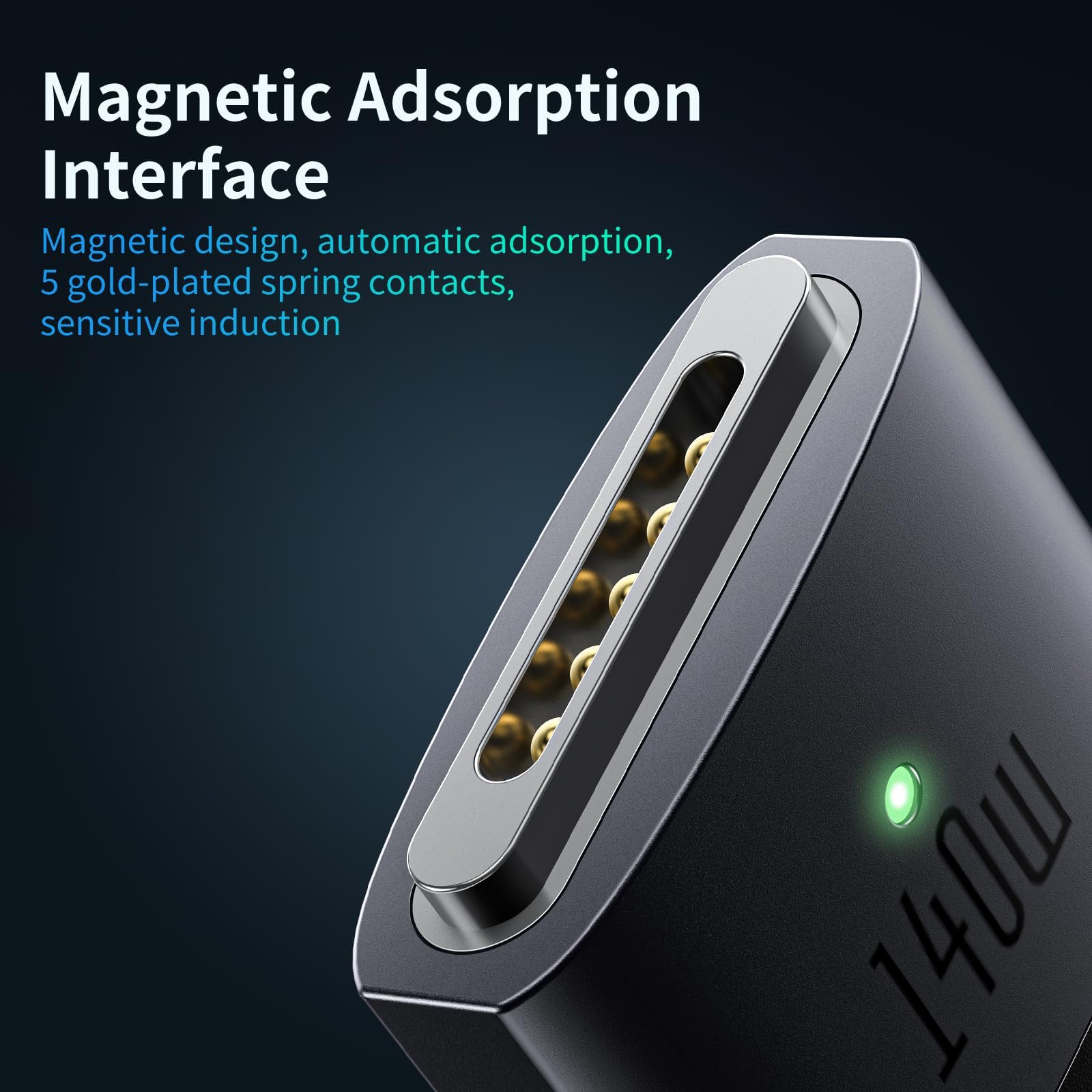 mcdodo Cavo di Ricarica da USB C a Magsafe 3 Cavo di ricarica rapida Max Power PD140W Tipo-C maschio a Magsafe 3 Convertitore di ricarica con luce LED Compatibile con MacBook Air/Pro 2 Mac