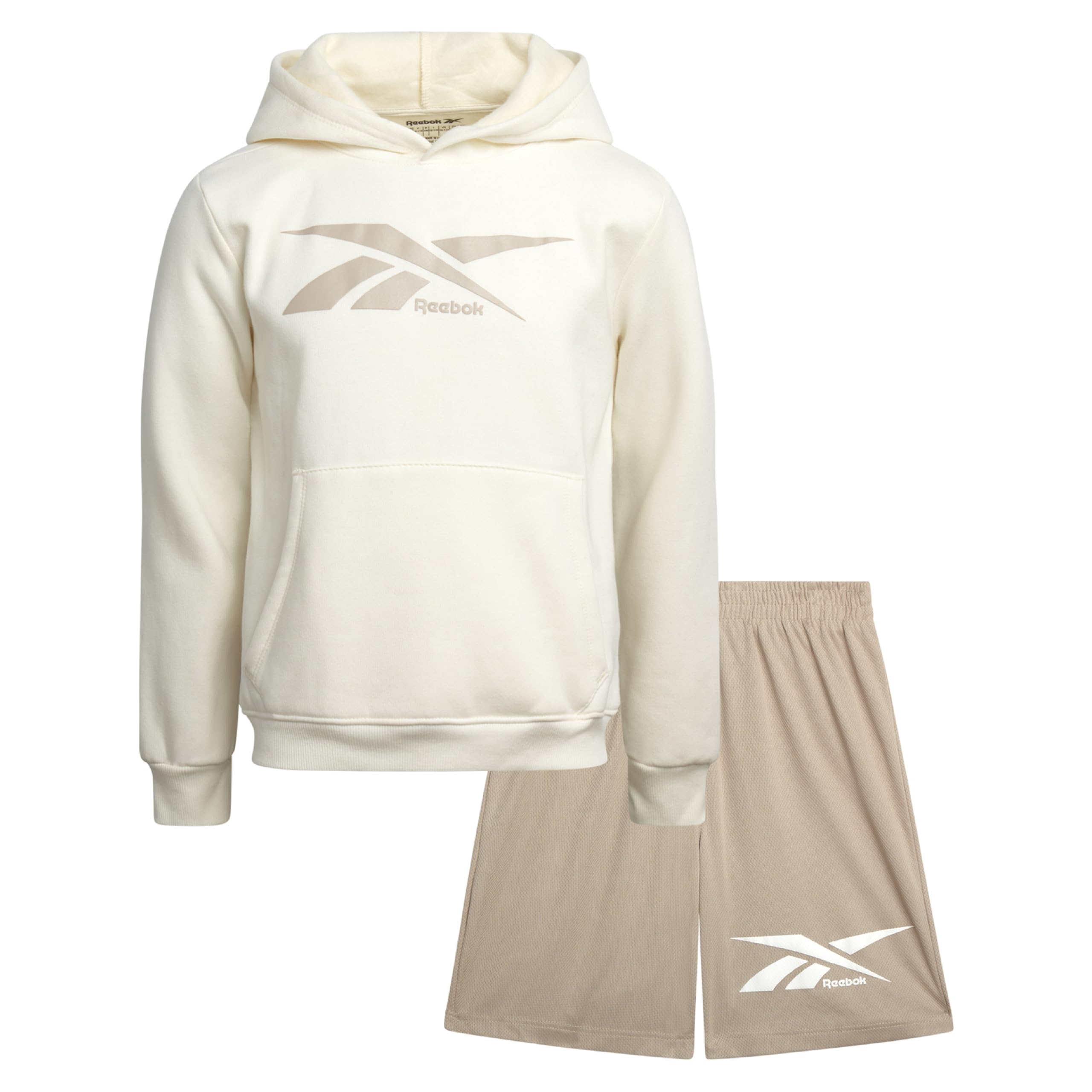 Reebok Boys 3-Piece Stretch Hoodie, Shirt &amp; Gym Shorts Activewear Set