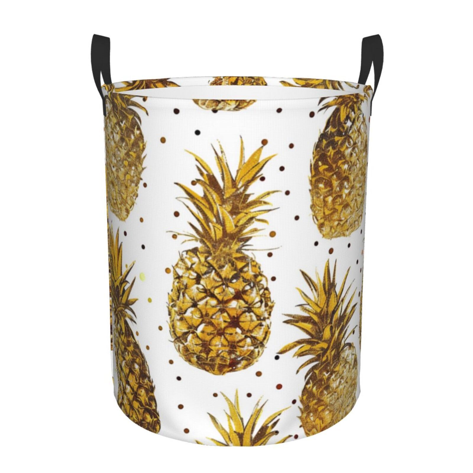 Panier à linge imperméable paillettes dorées ananas corbeille pliable