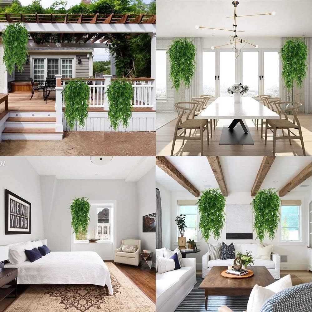 Dekorly Artificial Fern Vines - Jungle Party & Home Decor -5 Dekorly Artificial Fern Vines - Jungle Party & Home Decor -5