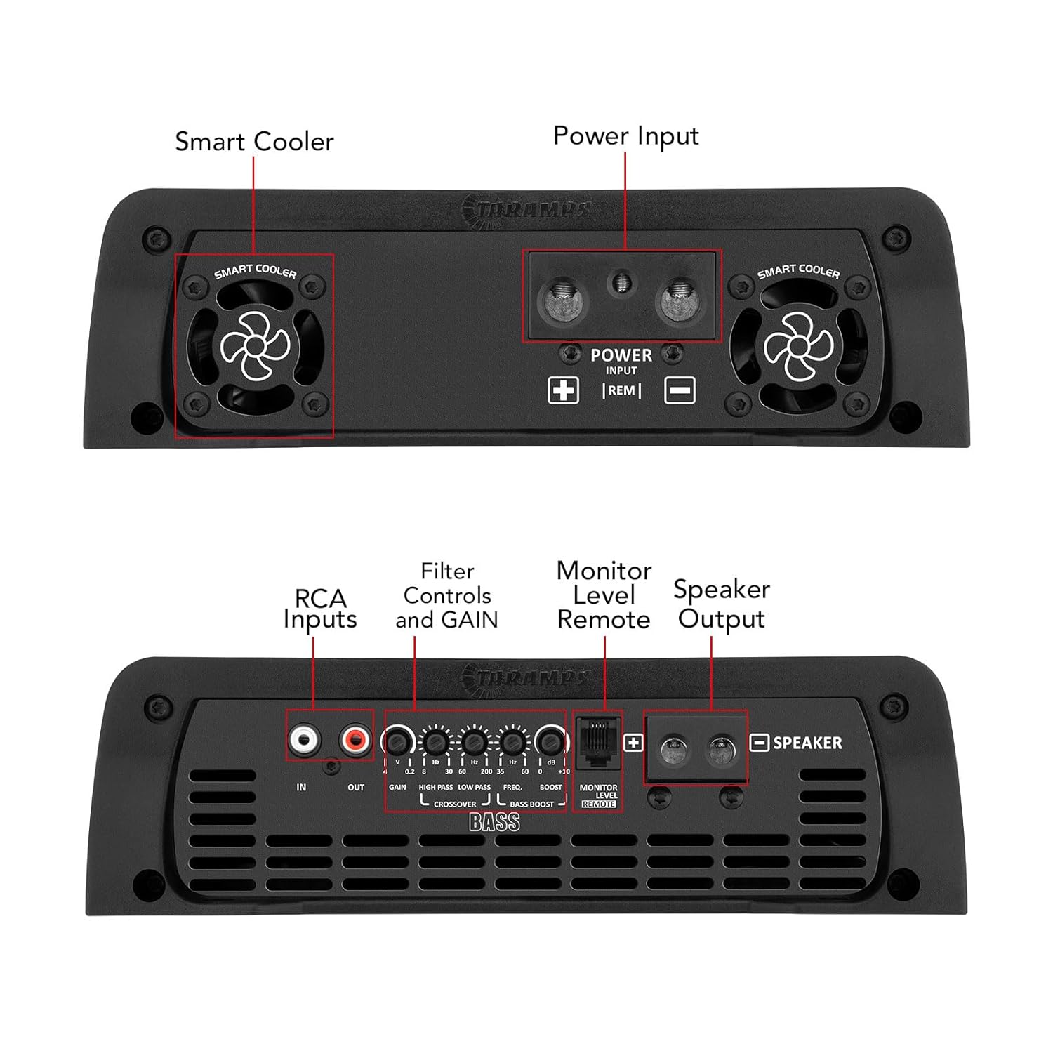 Taramps The Big Boss 3 Bass Black Amplifier 3000 Watts RMS 0.5 to 2 Ohms Multi Impedance, Amp Class D Monoblock, 108 RGB Effects, Crossover, Bass Boost, Car Audio System, Automatic Impedance, Smart 3k - Image 12