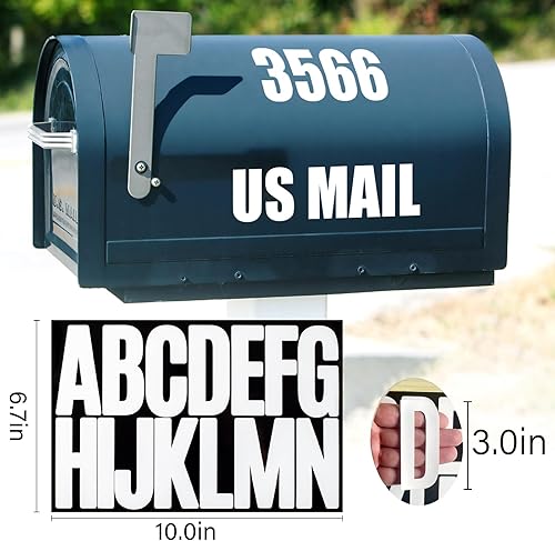 Vista 254 de Calcomanías de letras, 300 piezas, 30 hojas, vinilo autoadhesivo, impermeable, números de buzón, alfabeto para buzón, ventana, puerta, letrero, Negro