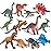 Peruser Dinosaurs Toys 12-Pack 5 to 7 Realistic Dinosaur Figures with Dinosaur Book, Kids and Toddlers - Great Gift Set, Birthday Present, or Party Favor!