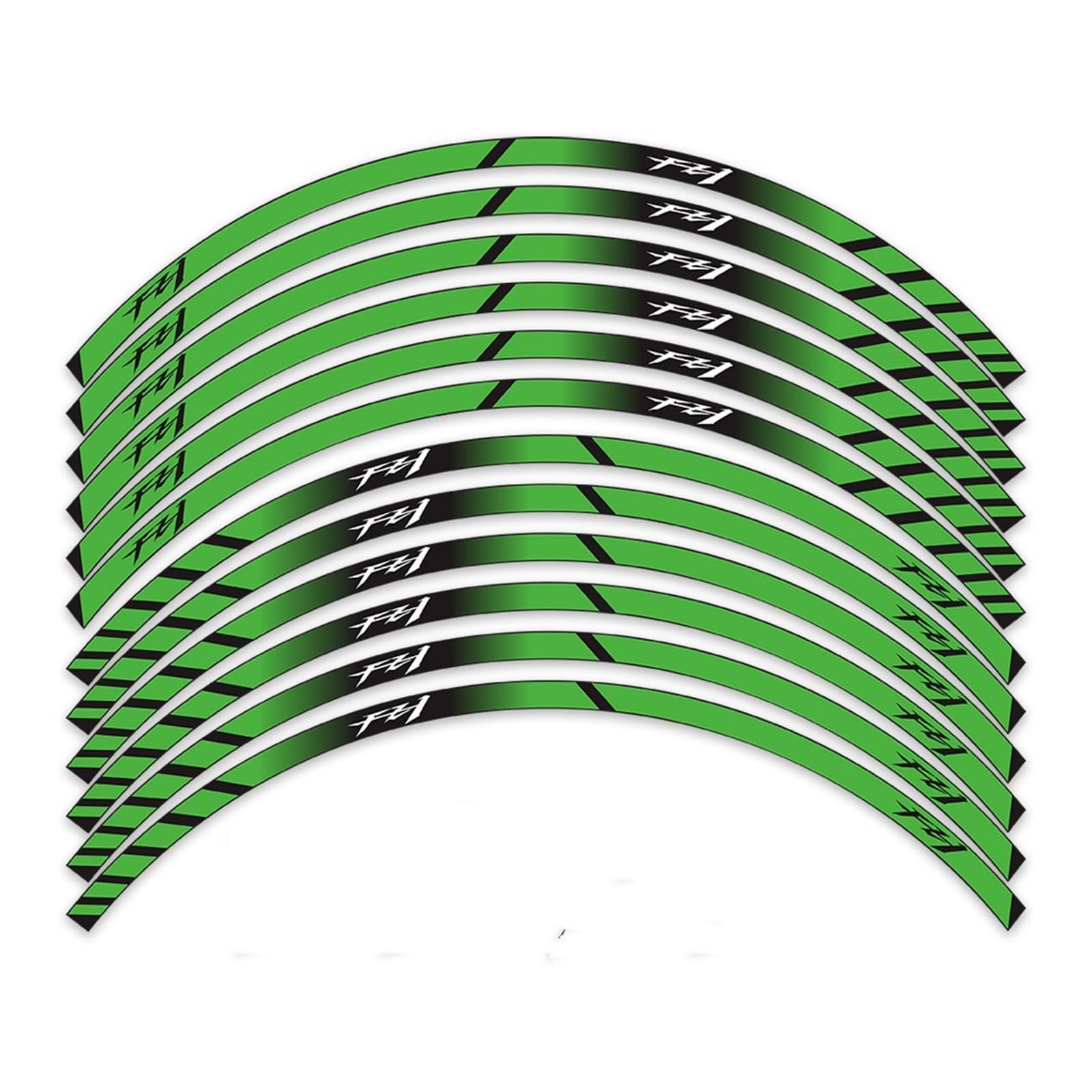 Autocollant roue de moto pour rouler la nuit en Yamaha FZ1 de couleur verte