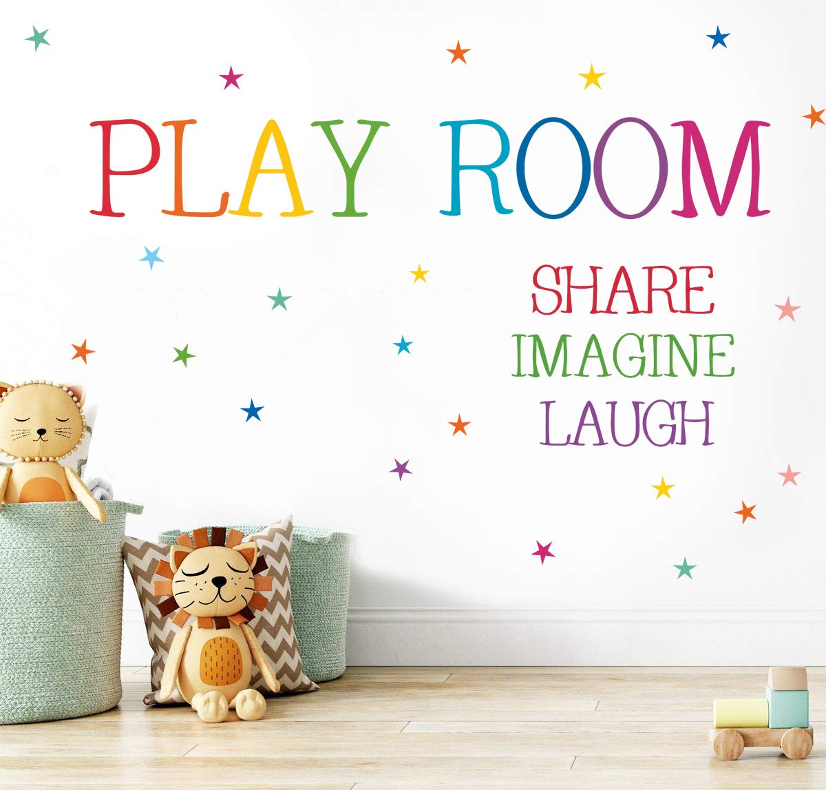 Inspirational Quotes Wall Decor Play Room Share Imagine Laugh Wall |  Desertcart Seychelles, image size:1200x1147