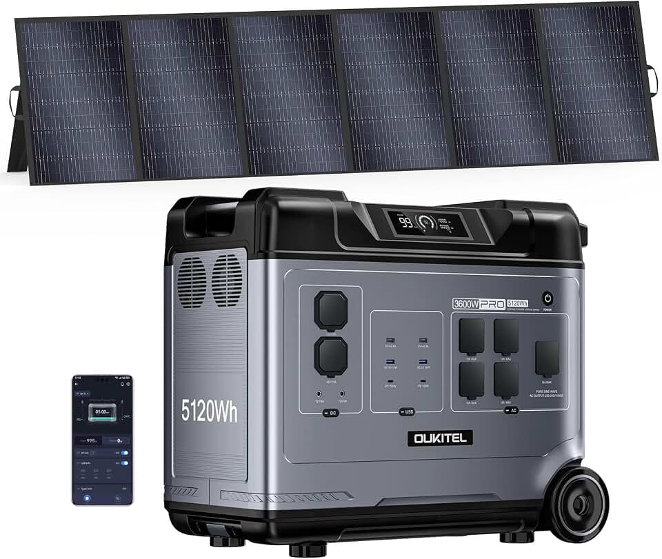 P5000 Pro Portable Power Station 5120Wh, Solar Generator 3600W(7200W Peak)