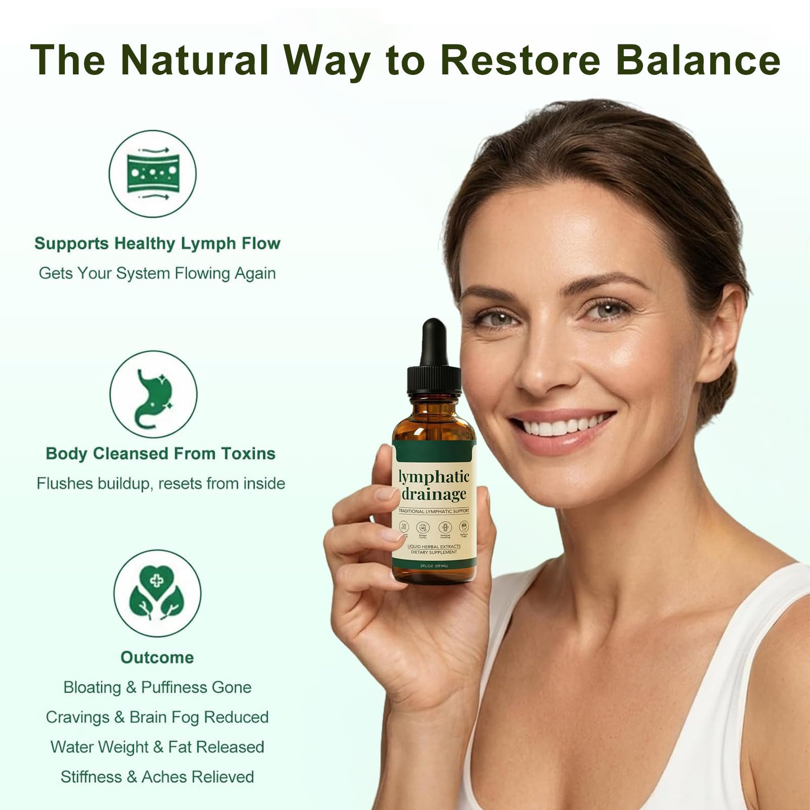 2 Piezas Linfia Drenaje Linfático, Linfia Drenaje Linfático Gotas, Gotas de Bienestar para Linforia, Rápido Y Eficaz,Mezclas Hierbas Naturales, para Lipedema, Piernas Cansadas y Presoterapia(60ml)