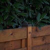 Vista 5 de Dunzy Tapas de aluminio para postes de valla de 2 x 2 pulgadas, color negro, cubierta de poste de ajuste a presión para buzón, metal, madera