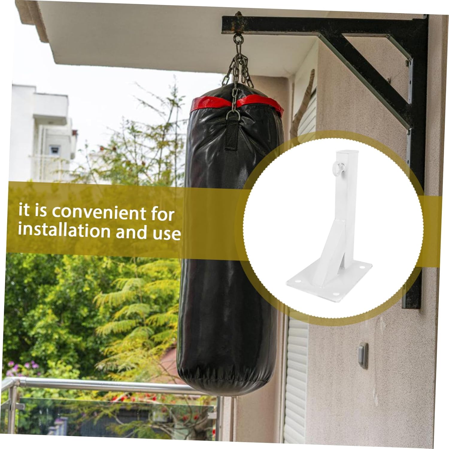 GANAZONO Hanging Bracket for Punch Bag Heavy Duty Wall Mount Hanger for Home Use Easy Installation for Multi-use for Sandbags Hammocks and More Standard