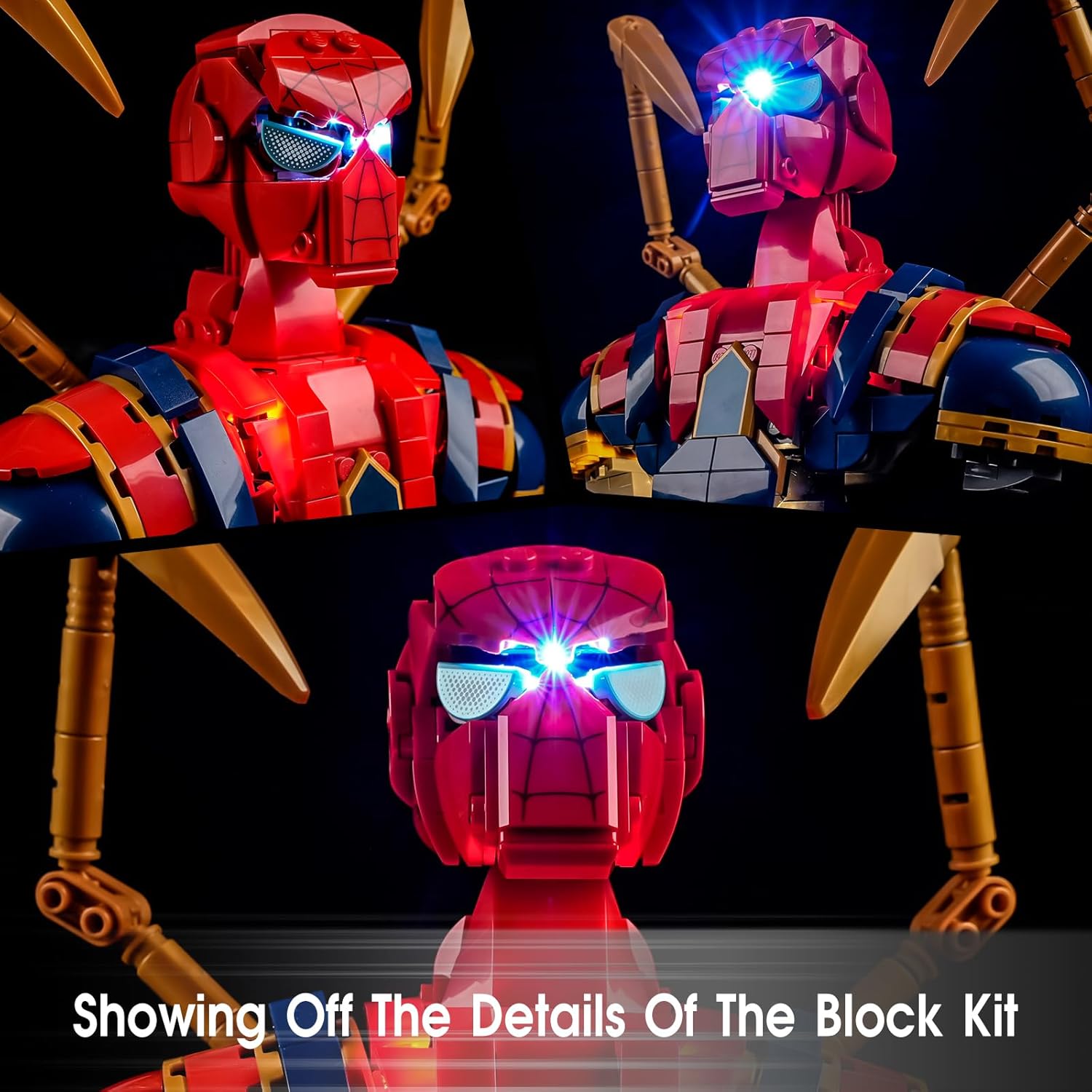 LED Light for Lego Marvel Iron Spider-Man Bust 76326 Set, Light Kit Compatible with Lego 76326 Building Blocks Model, Not Included The Model Set