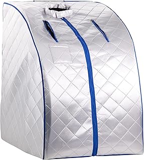 newgen medicals portable Infrarotsauna: Portable Infrarot-Sauna mit Fußheizung, 4 Carbon-Heizern, Sitz, 1050 W (Mini Sauna für Balkon, Mobile Infrarotsauna, Pool)