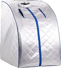 newgen medicals Mobile Infrarotsauna: Portable Infrarot-Sauna mit Fußheizung, 4 Carbon-Heizern, Sitz, 1050 W (portable Infrarotsauna, Mobile Sauna, Pool)