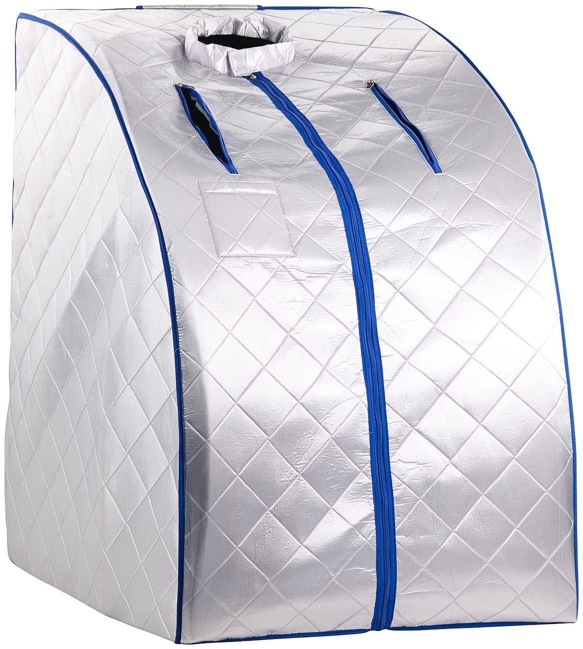 newgen medicals Infrarotsauna: Portable Infrarot-Sauna mit Fußheizung, 4 Carbon-Heizer, Sitz, 1.050 W