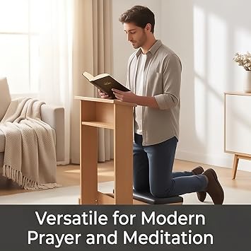 20x16.5x33In Prayer Kneeler Bench, Prayer Bench with Shelf and Cushion