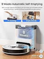 Vista 2 de Lefant Robot Vacuum and Mop Combo, 8 Weeks Self-Emptying with Dual Dustbin Options, 6000Pa LiDAR Robotic Vacuum Cleaner with Precision Mapping
