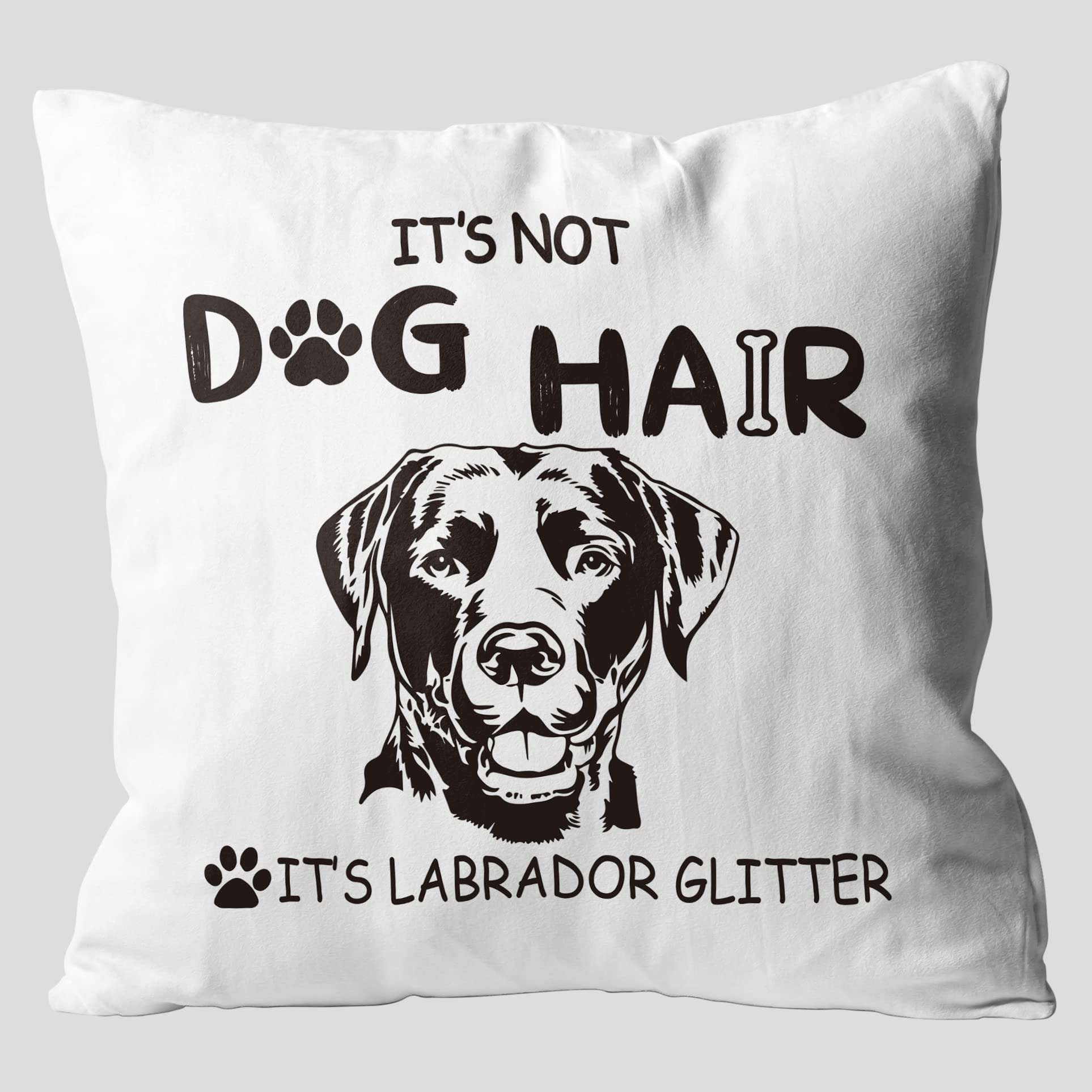 Photo 1 of 2 It’s Not Dog Hair It’s Labrador Glitter Throw Pillow Covers, Painting Labrador Gifts for Dog Lover,18 x 18 Inch Decorative Flannel Pillow case for Sofa Couch Bed.(0025B)