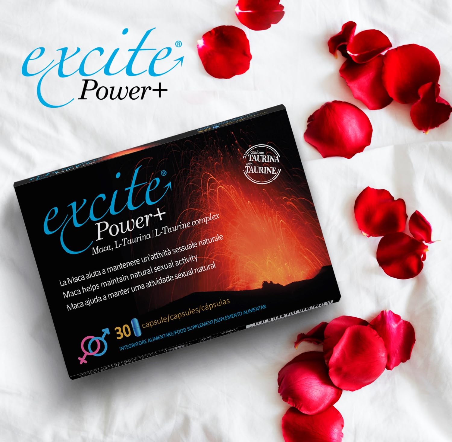 Nature Essential – Excite Power. Formula naturale con maca, L- taurina, Guaranà. Formato 30 capsule.
