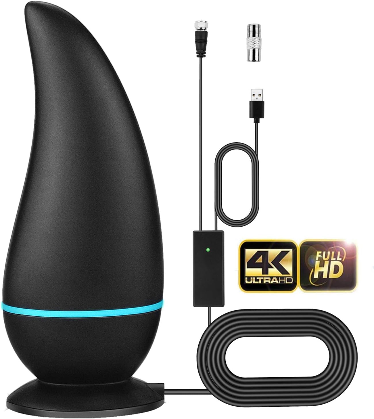 2021 Latest TV Antenna HDTV Indoor Digital Amplified TV Antennas 170+ Miles Range with Amplifier TV Signals 4K 1080P VHF UHF Freeview TV for Life Local Channels Broadcast for All Types Television