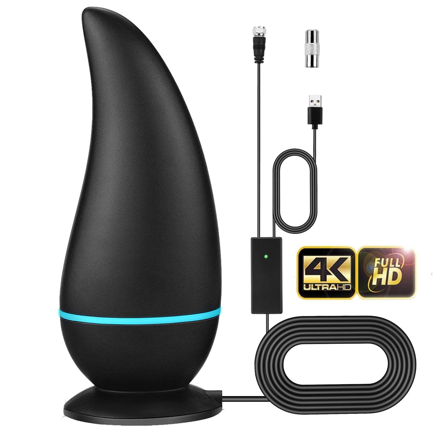2021 Latest TV Antenna HDTV Indoor Digital Amplified TV Antennas 170+ Miles Range with Amplifier TV Signals 4K 1080P VHF UHF Freeview TV for Life Local Channels Broadcast for All Types Television