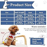 Vista 2 de Geyoga 6 piezas lindas camisas impresas para mascotas, sudadera de algodón transpirable para cachorros, ropa para perros (S)