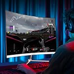Gawfolk 24.5 Inch Gaming Curved Monitor Haut-parleurs intégrés, 3000R 120Hz blanc PC Écran complet HD 1080P, HDMI 2.0, VGA, Compatible avec le montage mural 75 * 75mm