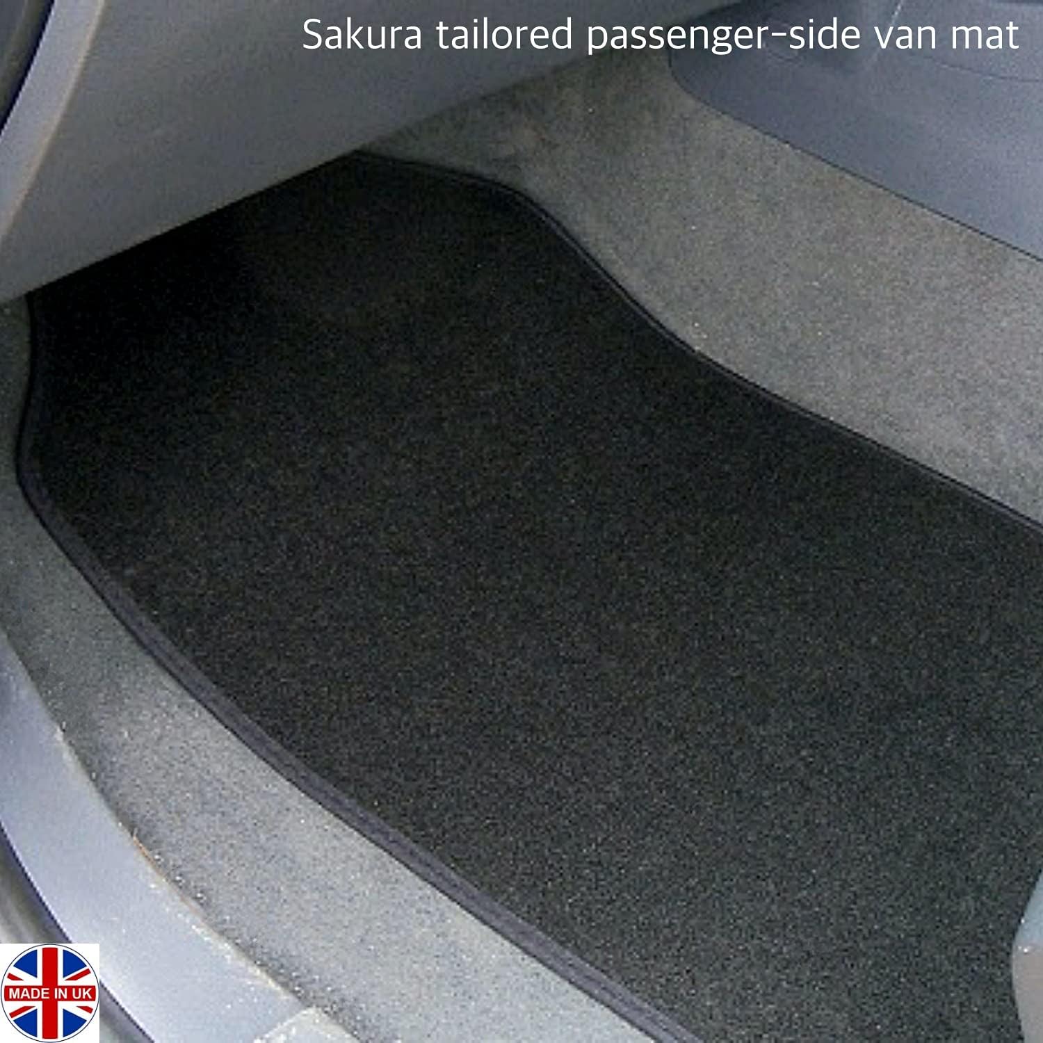 Sakura WW8054BU Carpet Floor Mat, Blue Trim