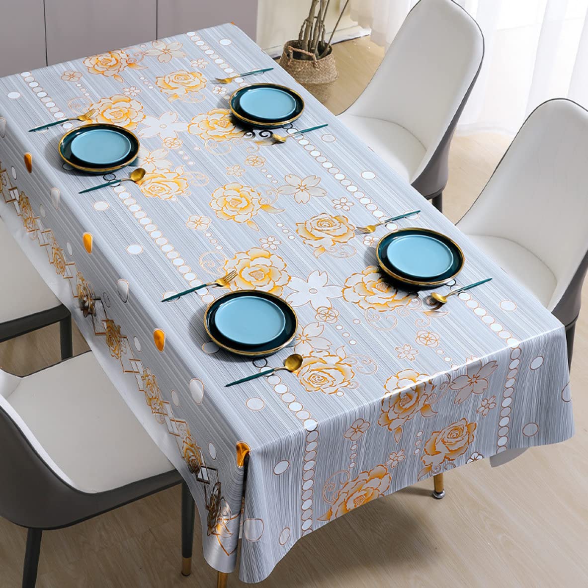 Amazon｜テーブルカバー テーブルクロス おしゃれ 花柄 気分転換 撥水