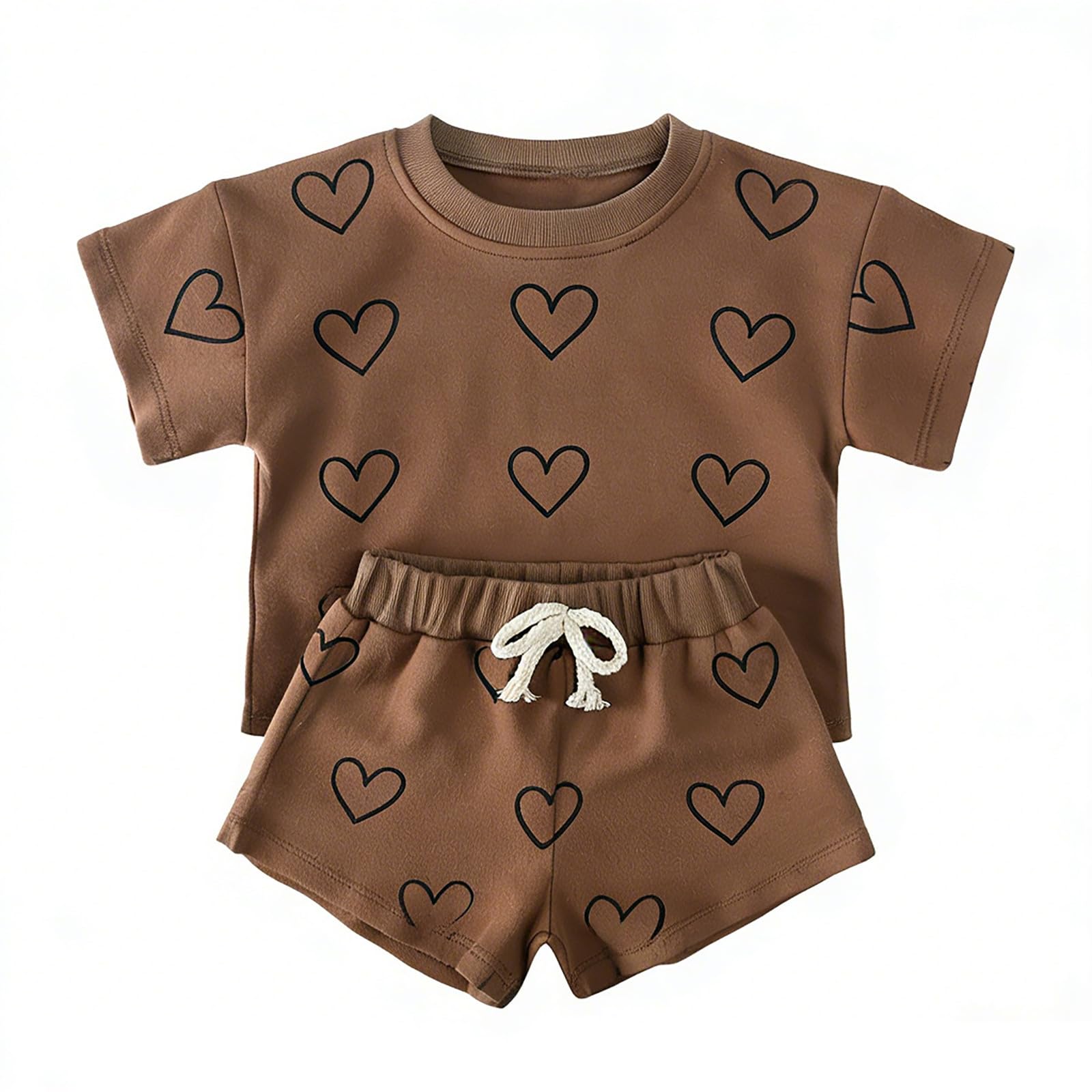 Conjunto de verano para niños con divertido estampado gráfico de dos piezas 4